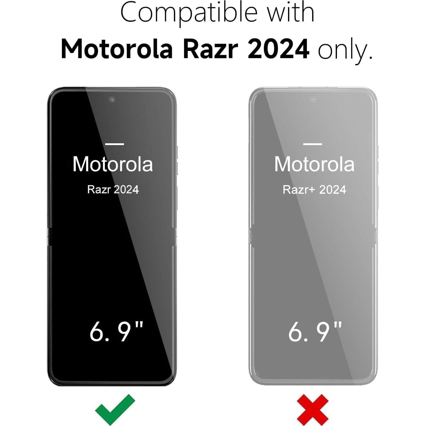 Funda de Silicona Oakxco para Motorola Razr 2024 Azul Claro