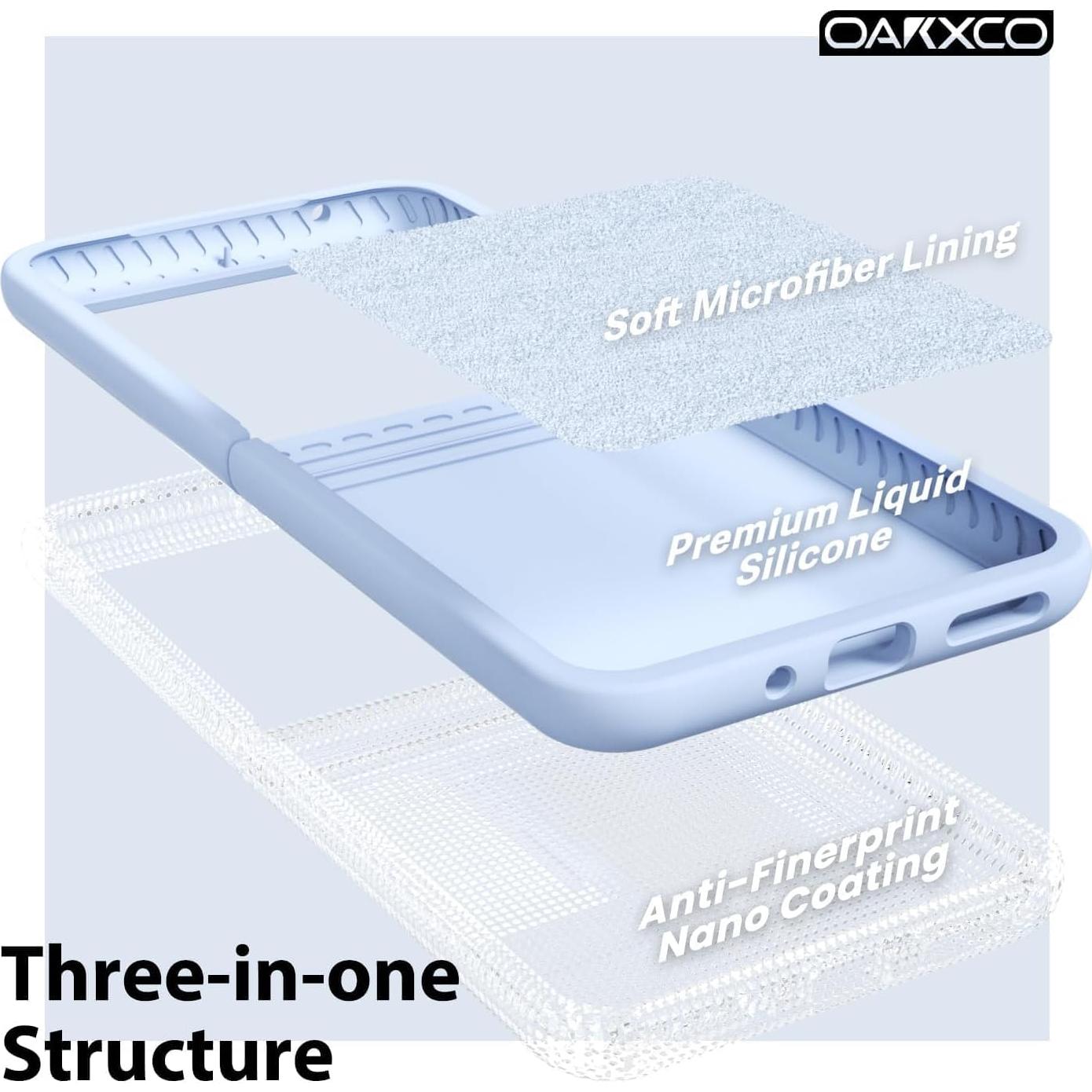 Funda de Silicona Oakxco para Motorola Razr 2024 Azul Claro