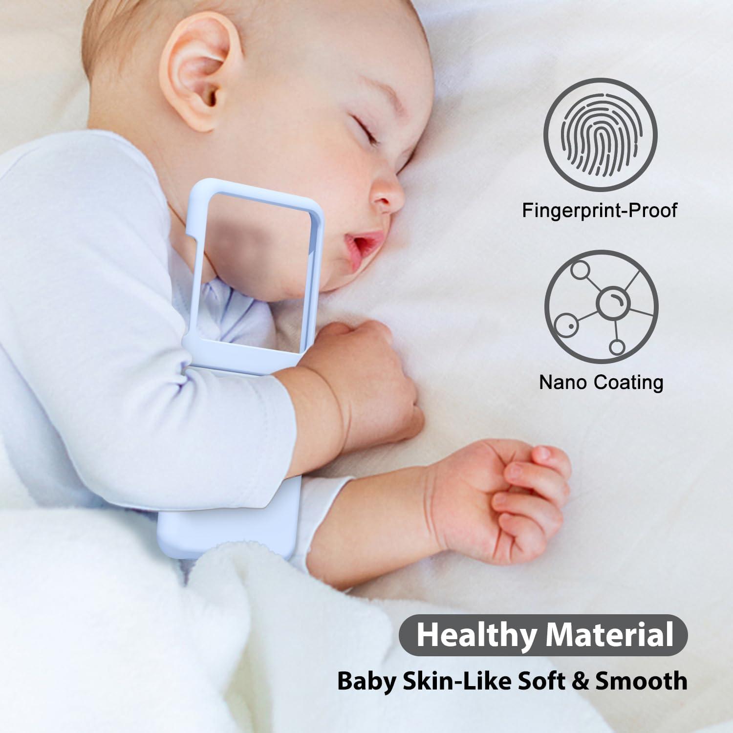 Funda de Silicona Oakxco para Motorola Razr 2024 Azul Claro