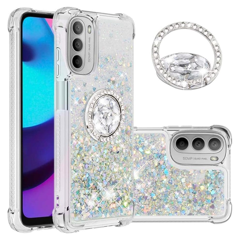 Funda Brillante TPU para Motorola Moto G 5G 2022 Plata