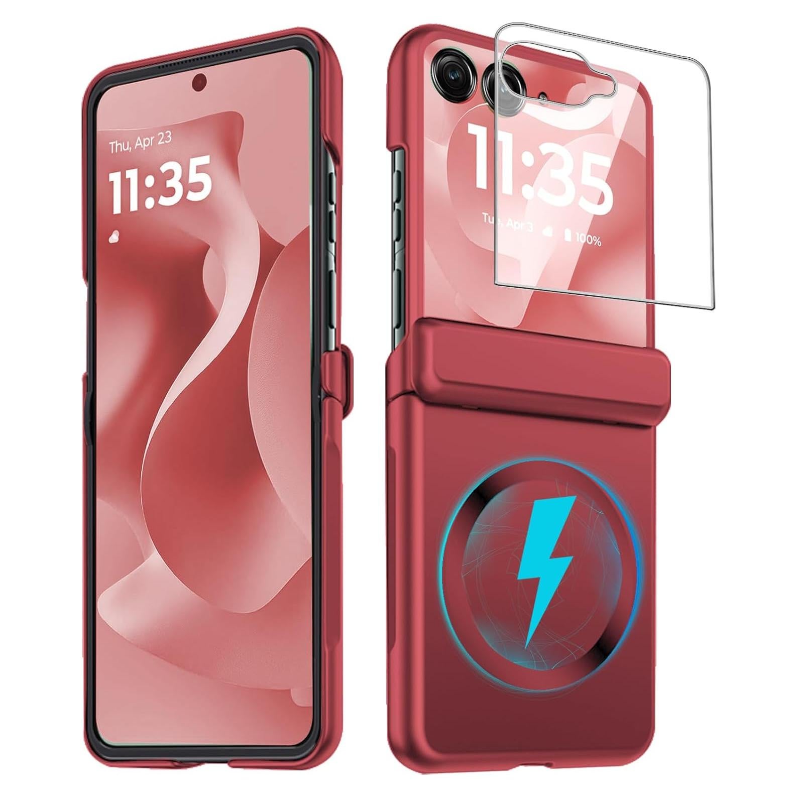 Funda Magnética para Motorola Razr 2025/2024 - Protección Completa Roja