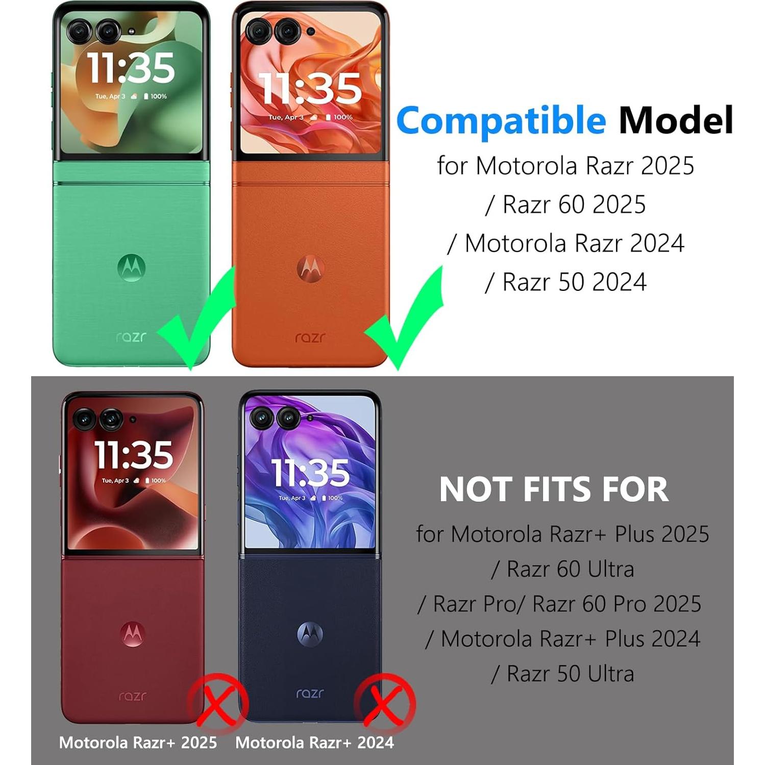 Funda Magnética para Motorola Razr 2025/2024 - Protección Completa Roja