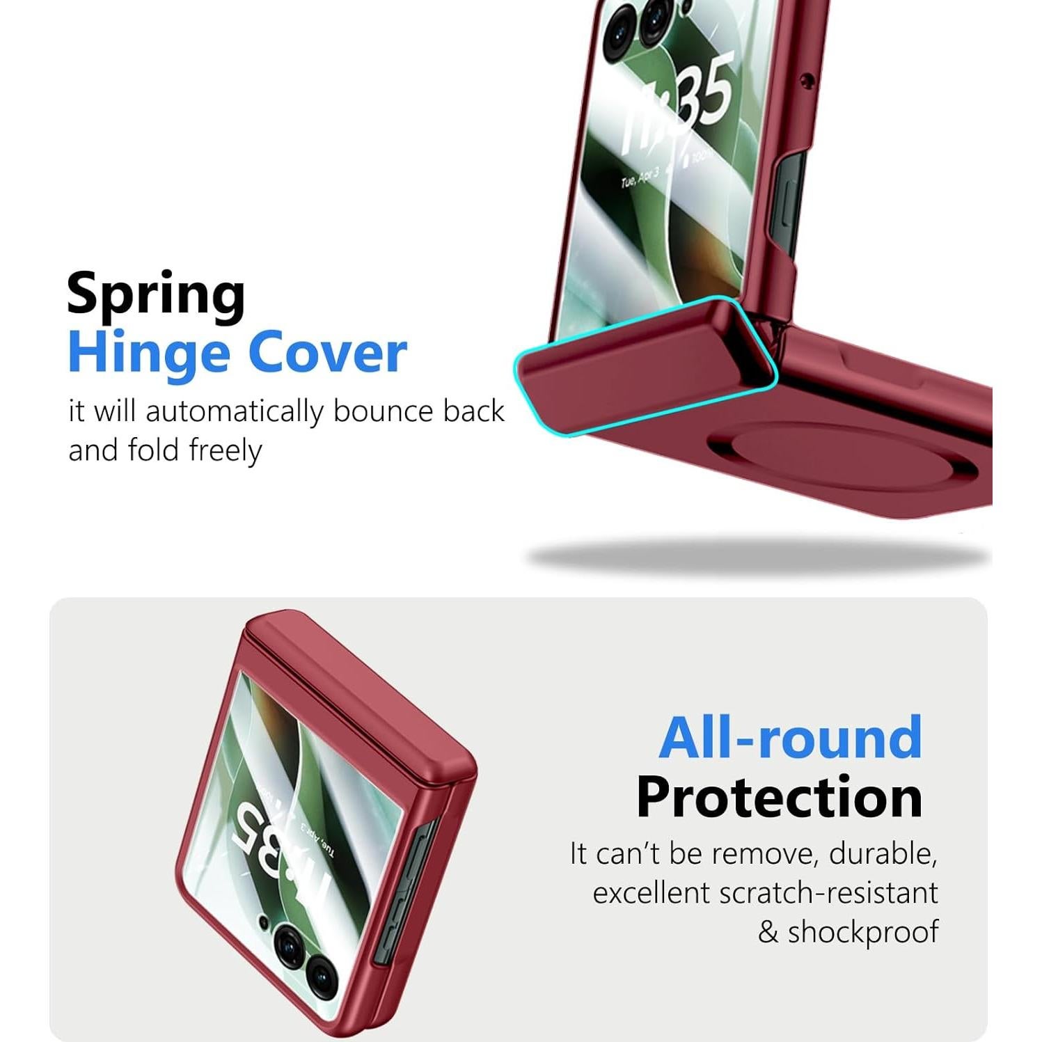 Funda Magnética para Motorola Razr 2025/2024 - Protección Completa Roja