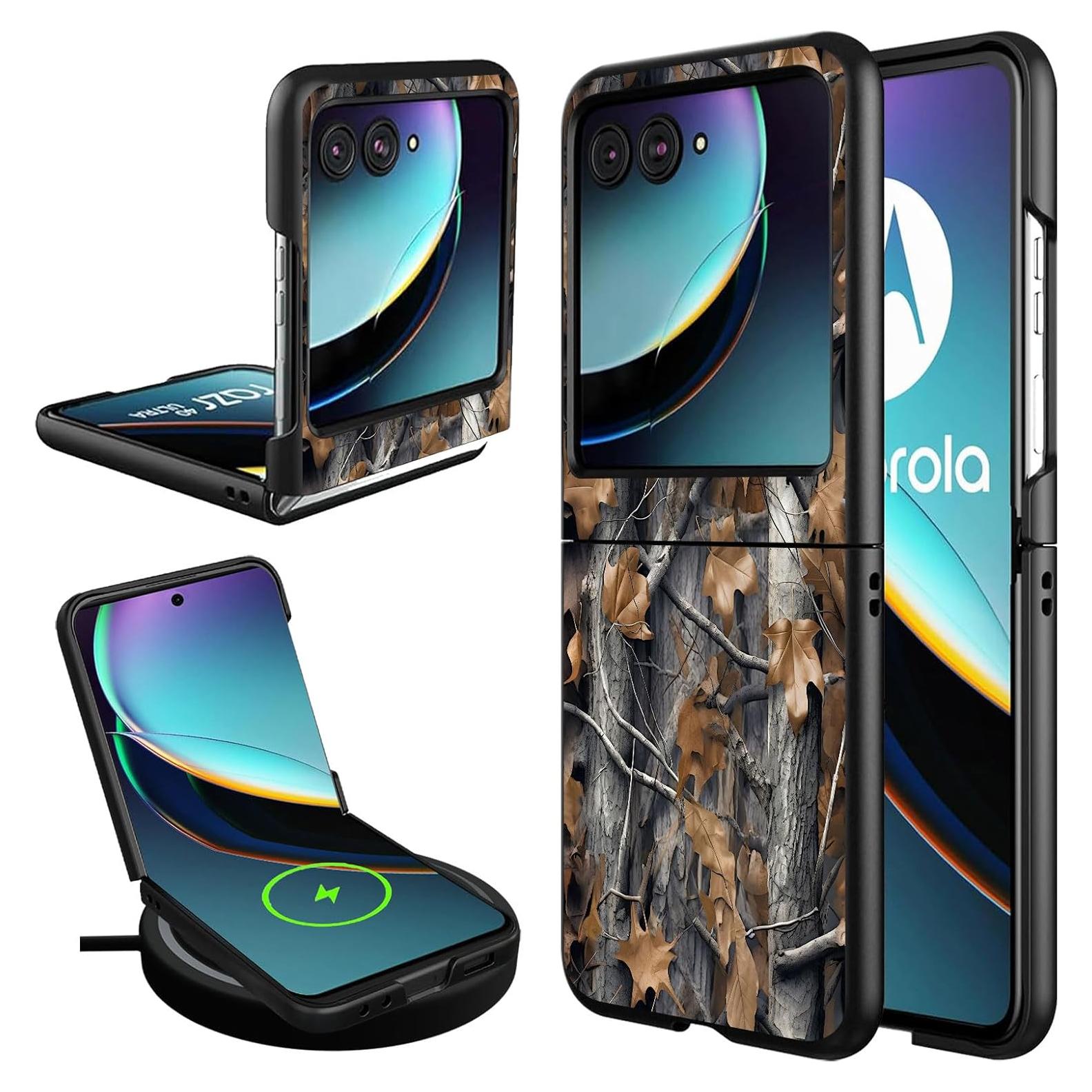 Funda Dura para Moto Razr 2024 - Camuflaje Bosque, Ultra Delgado