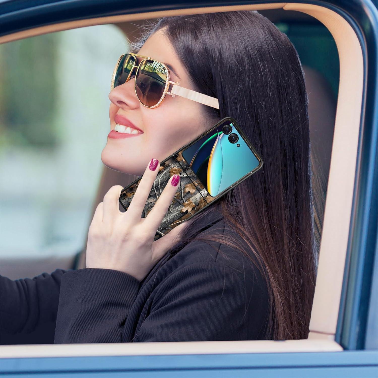 Funda Dura para Moto Razr 2024 - Camuflaje Bosque, Ultra Delgado