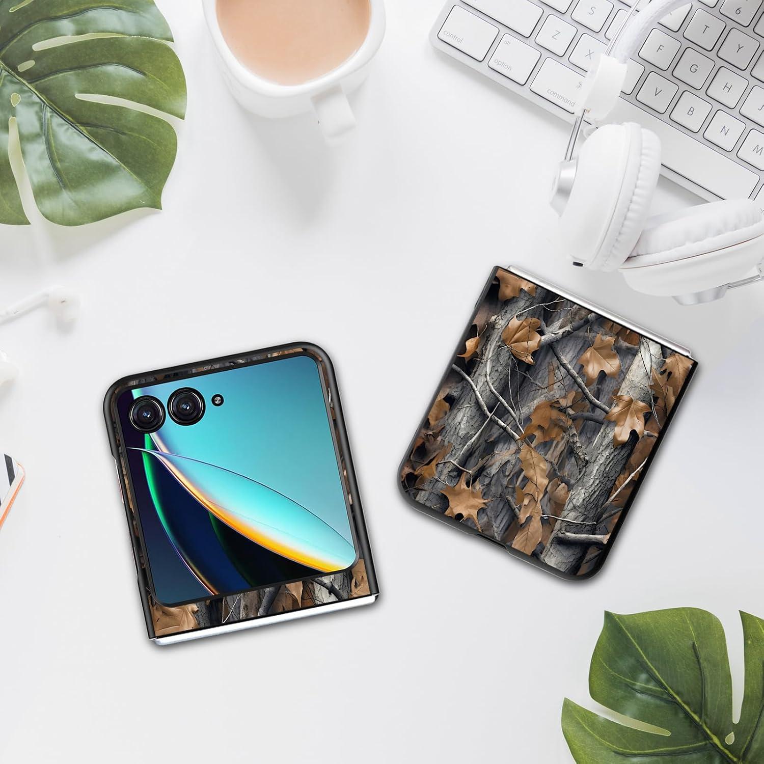 Funda Dura para Moto Razr 2024 - Camuflaje Bosque, Ultra Delgado