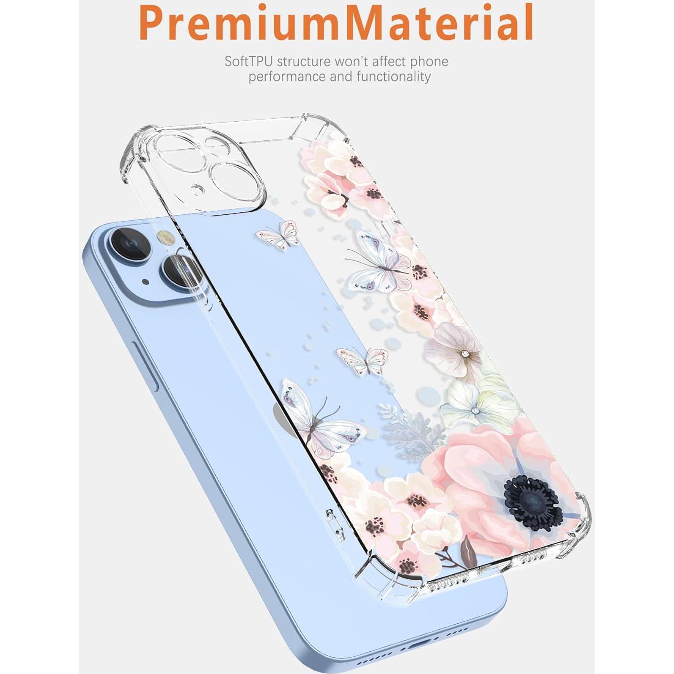 Funda TPU Rosa Floral para Moto G75 - Protección Antigolpes