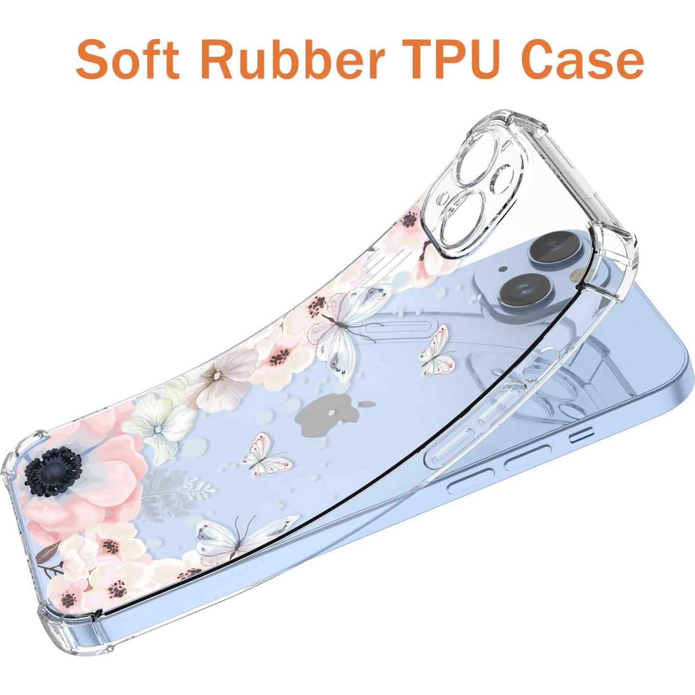Funda TPU Rosa Floral para Moto G75 - Protección Antigolpes