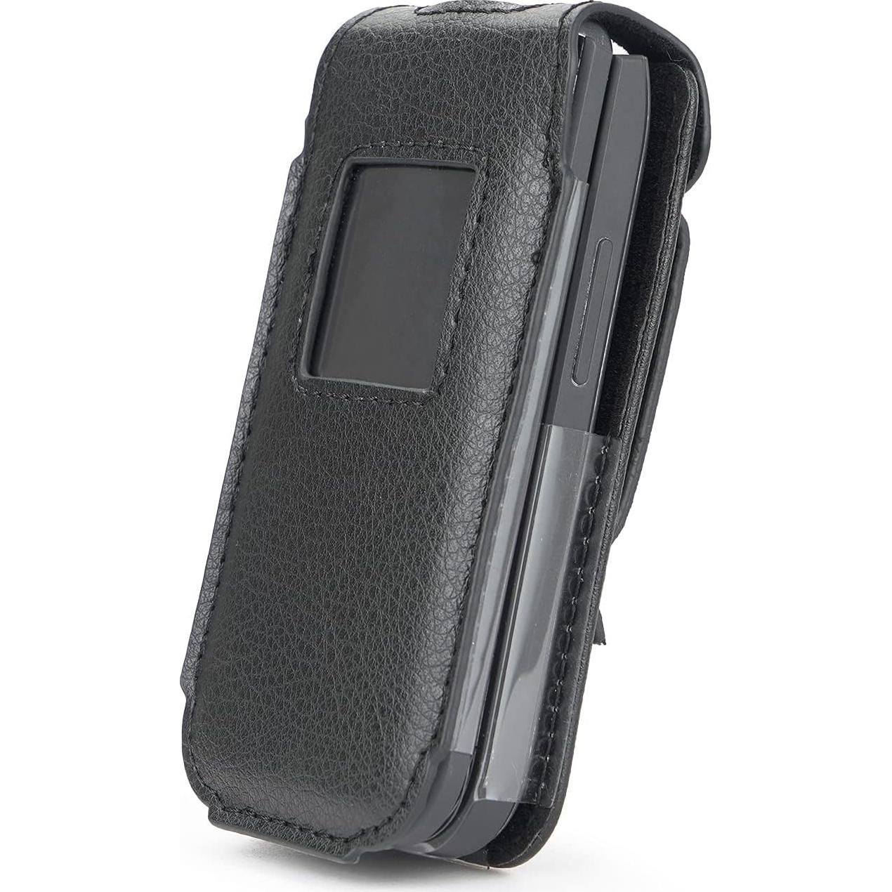Funda Ajustada para Nokia 2720 V - Nakedcellphone, Cuero Vegano Negro