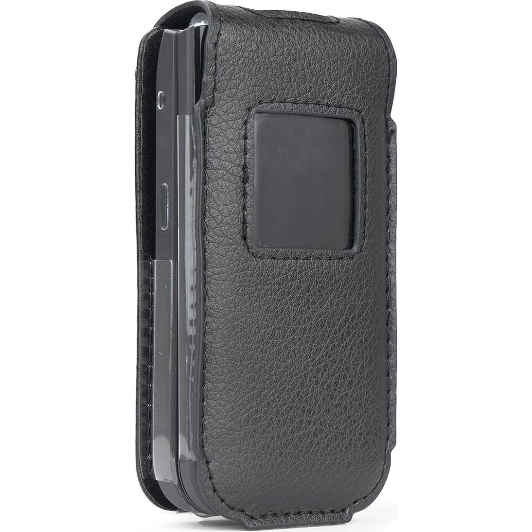 Funda Ajustada para Nokia 2720 V - Nakedcellphone, Cuero Vegano Negro