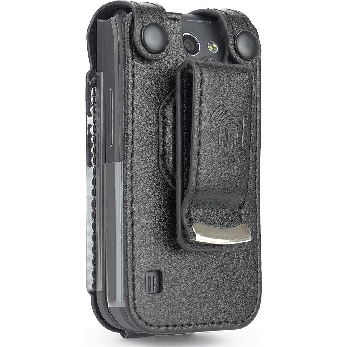 Funda Ajustada para Nokia 2720 V - Nakedcellphone, Cuero Vegano Negro