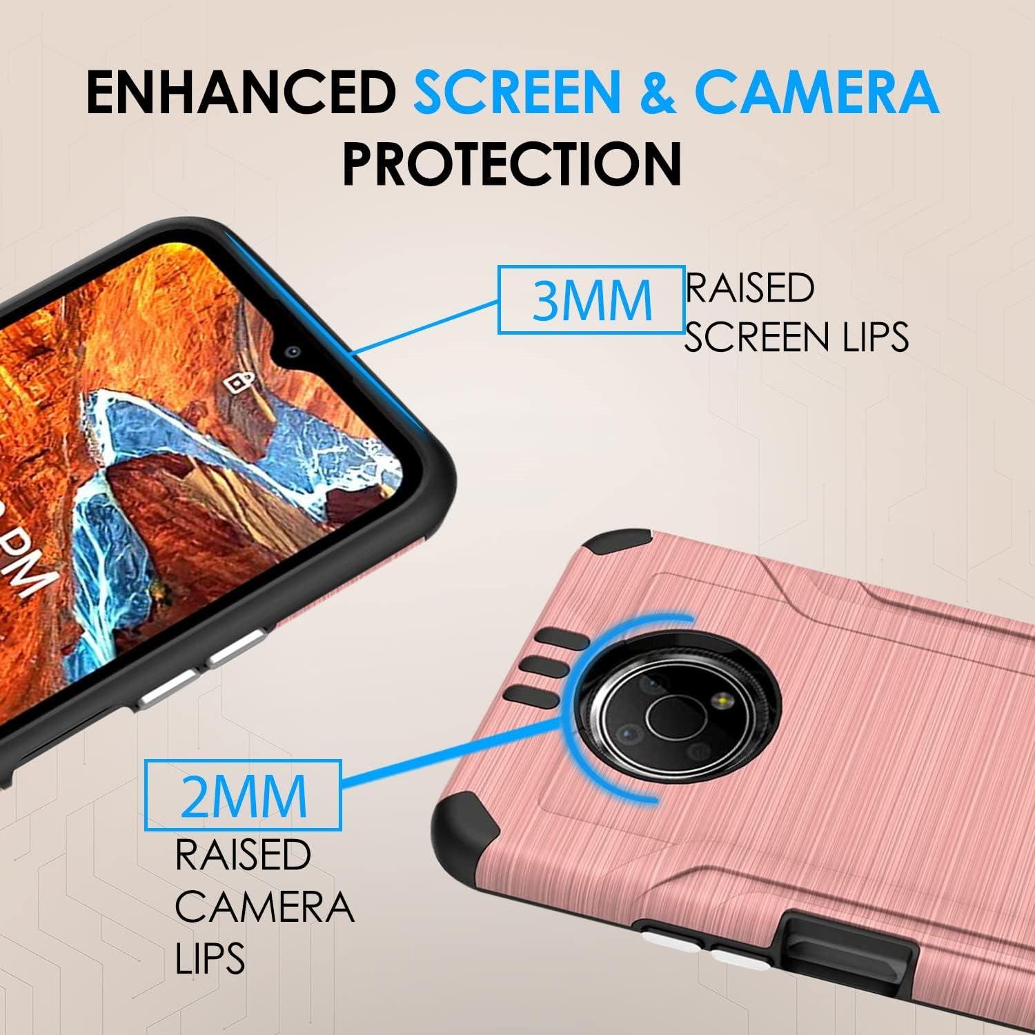 Funda HRWireless para Nokia G300 5G - Oro Rosa, 6.5"