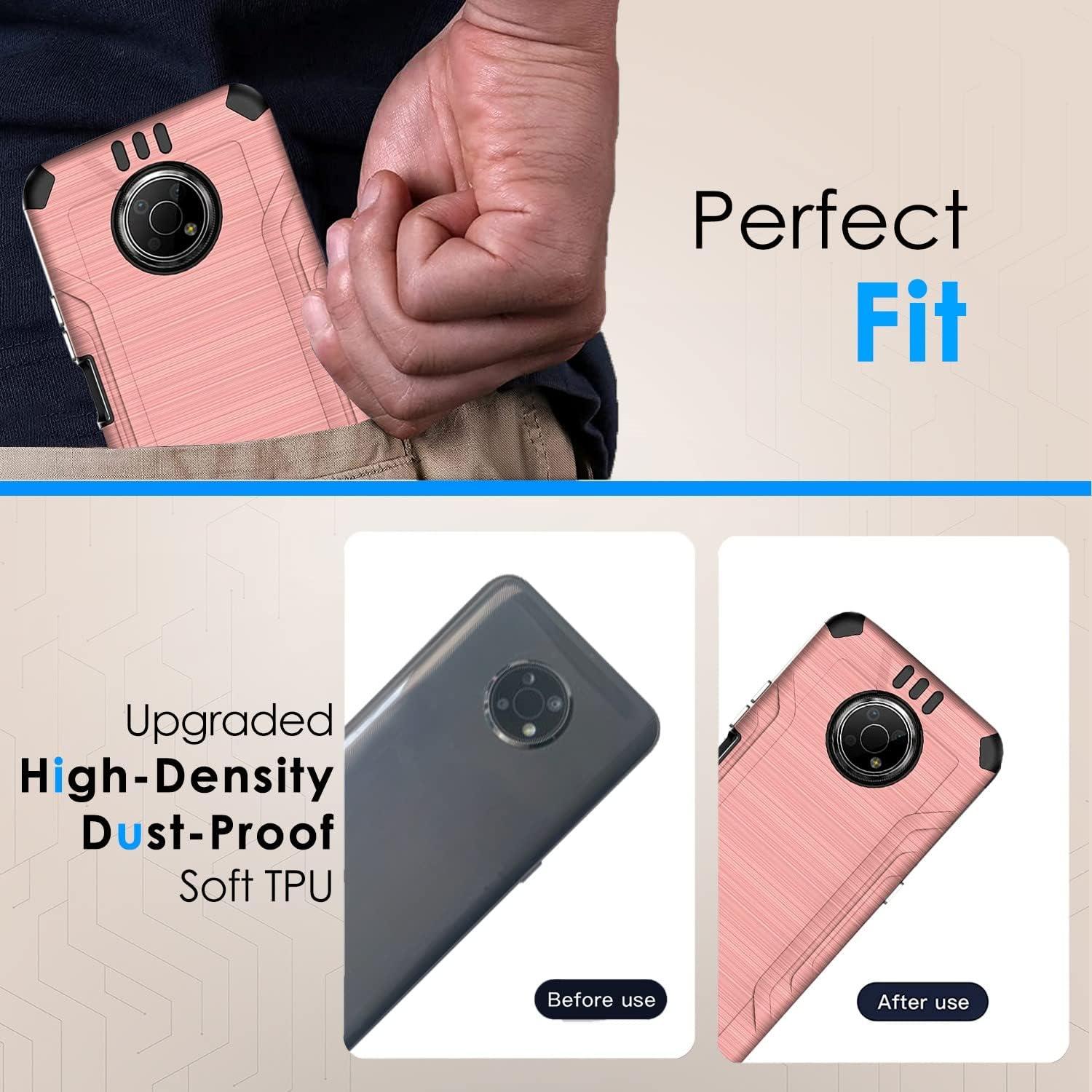 Funda HRWireless para Nokia G300 5G - Oro Rosa, 6.5"