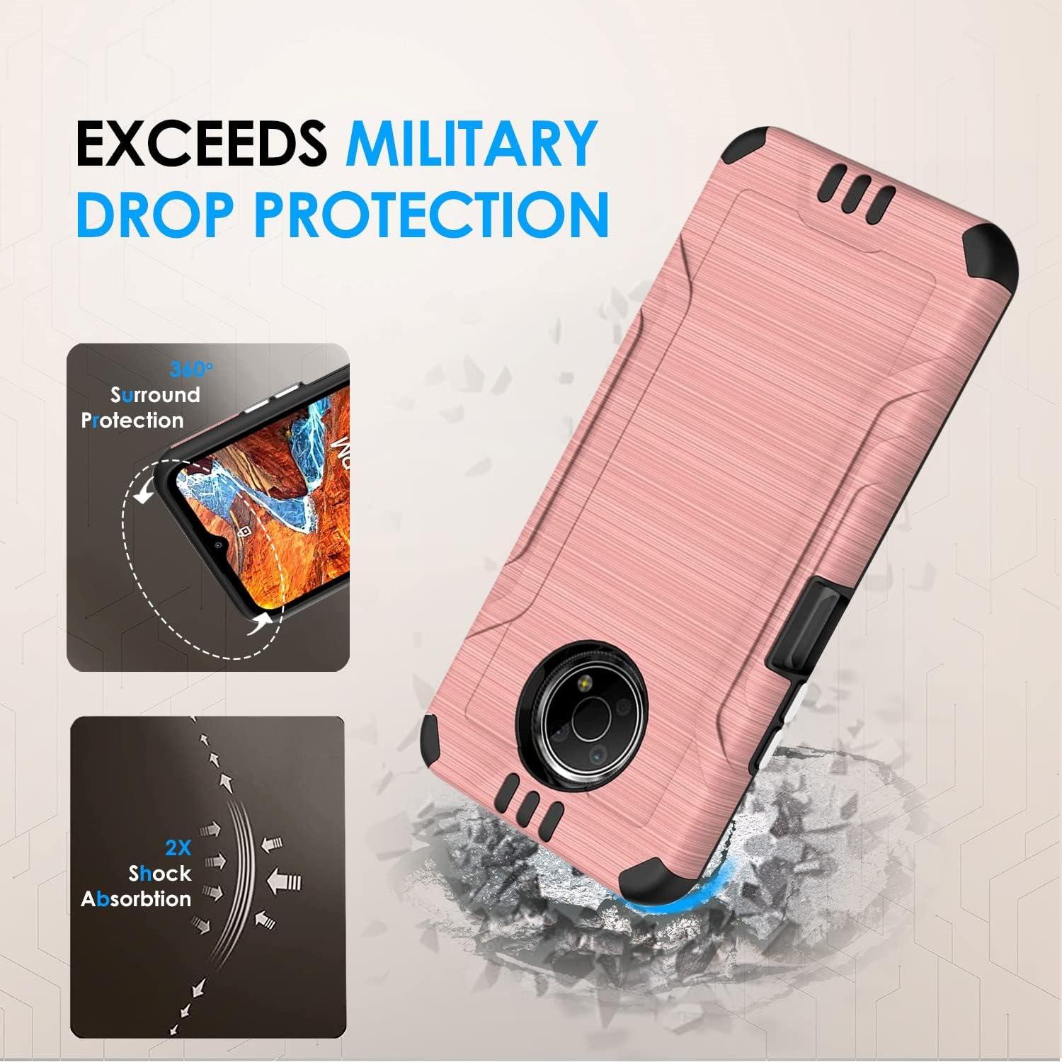 Funda HRWireless para Nokia G300 5G - Oro Rosa, 6.5"