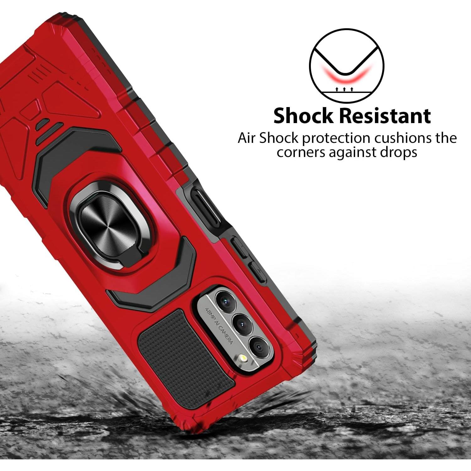 Funda TJS para Nokia G310 5G con Protector de Pantalla Rojo