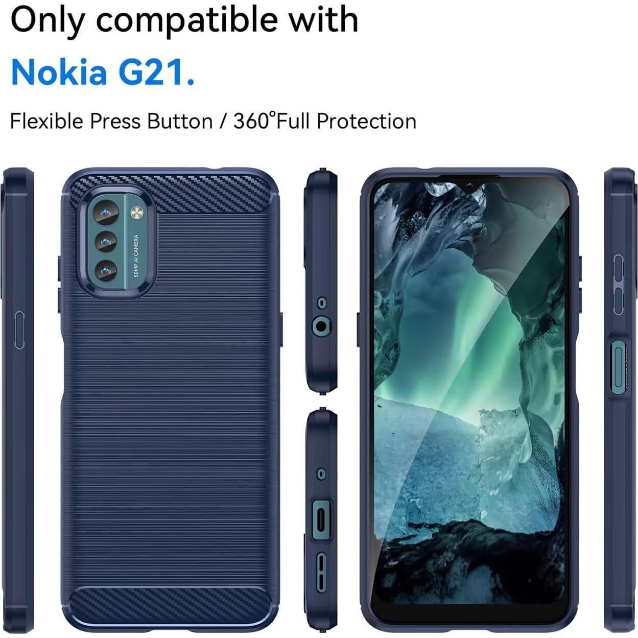 Funda de teléfono TPU para Nokia G21/G11 - Azul Marino