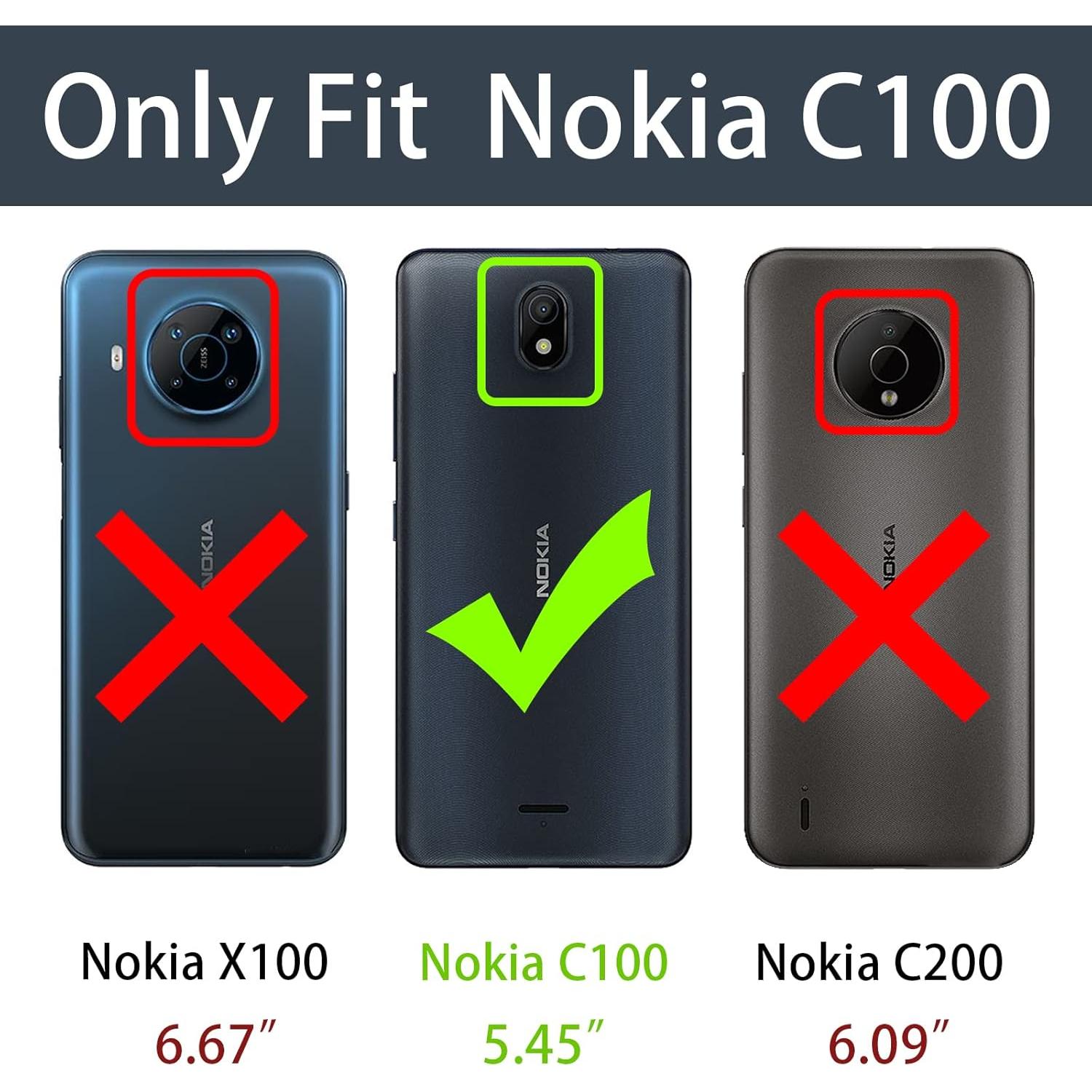 Funda KuDiNi para Nokia C100 Oro Rosa TPU con Soporte