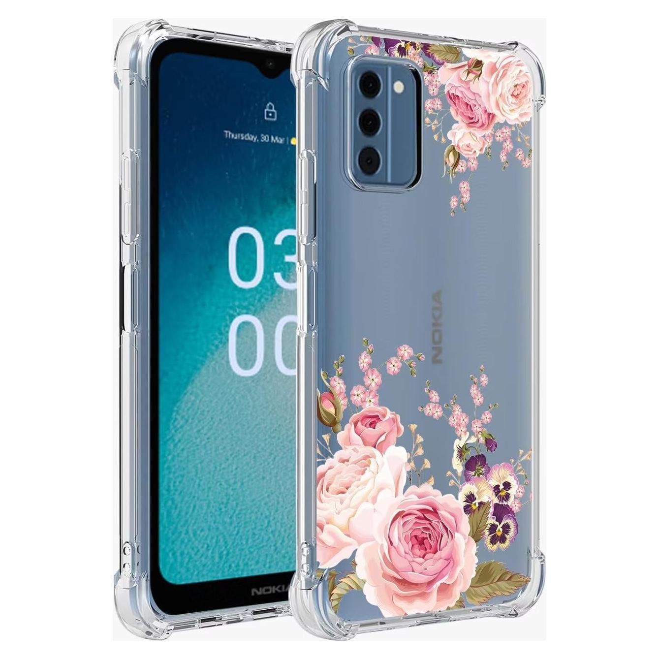 Funda TPU Rosa Floral para Nokia C300 - Protección Premium