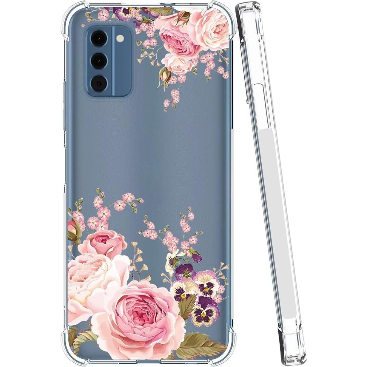 Funda TPU Rosa Floral para Nokia C300 - Protección Premium