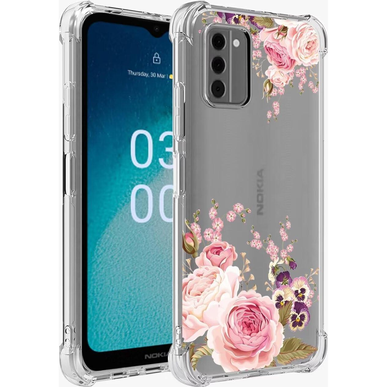 Funda TPU Rosa Floral para Nokia C300 - Protección Premium