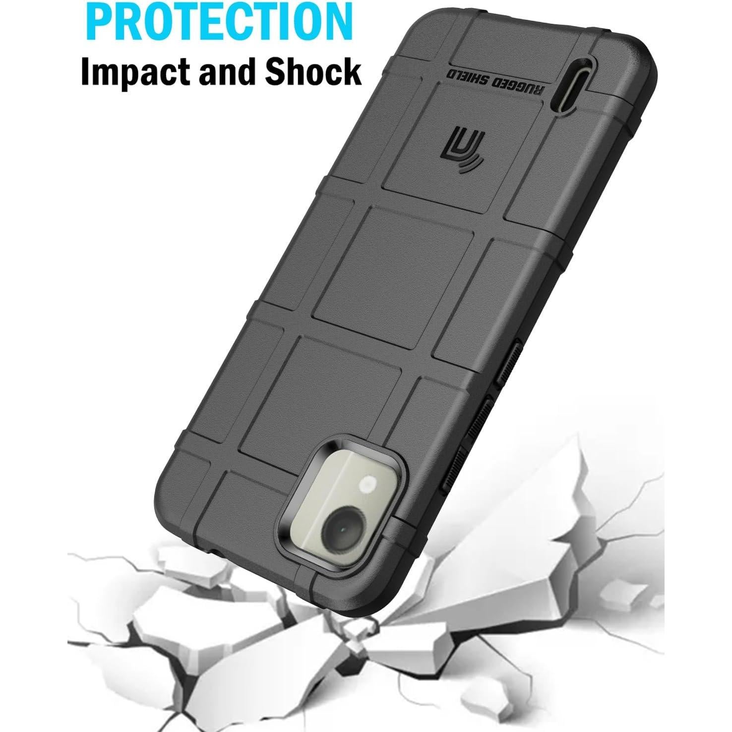 Funda Protectora Rugosa Nakedcellphone para Nokia C110 - Negro