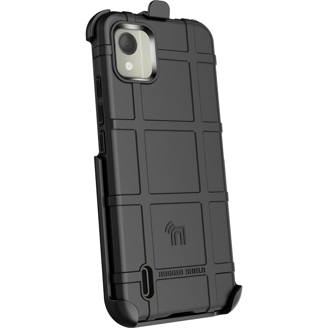 Funda Protectora Rugosa Nakedcellphone para Nokia C110 - Negro