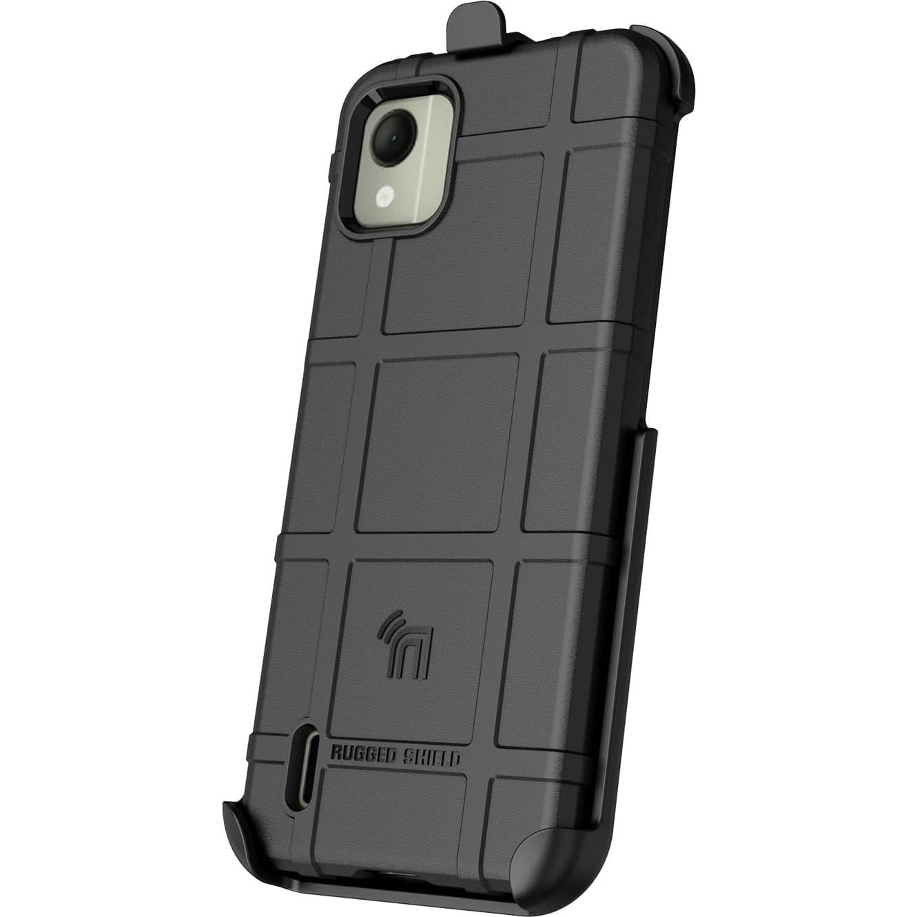 Funda Protectora Rugosa Nakedcellphone para Nokia C110 - Negro