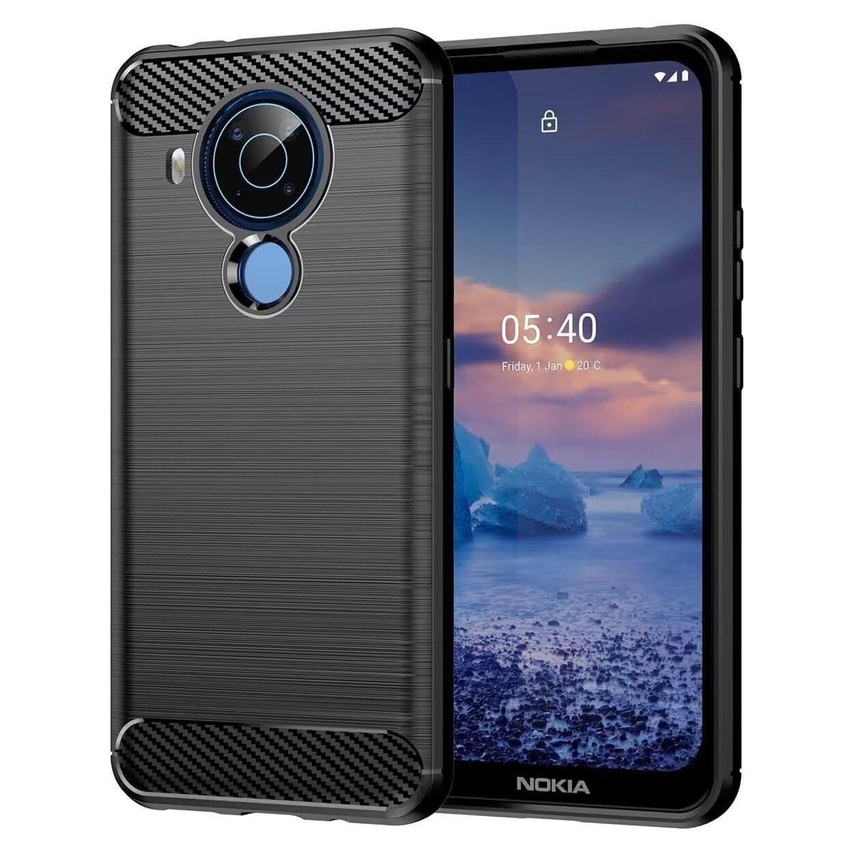 Funda TPU para Nokia 5.4 - Protección Impactos Fibra Carbono
