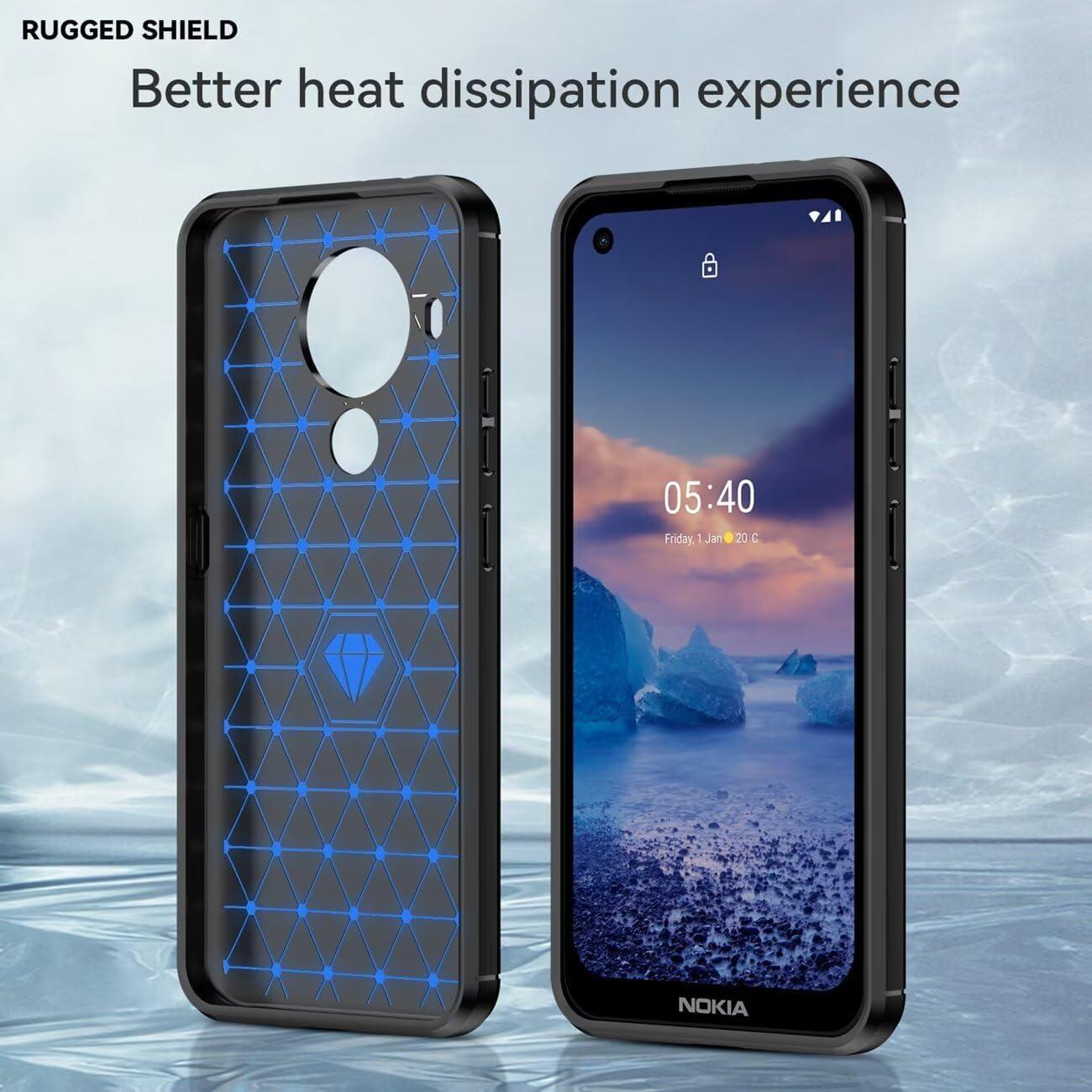 Funda TPU para Nokia 5.4 - Protección Impactos Fibra Carbono
