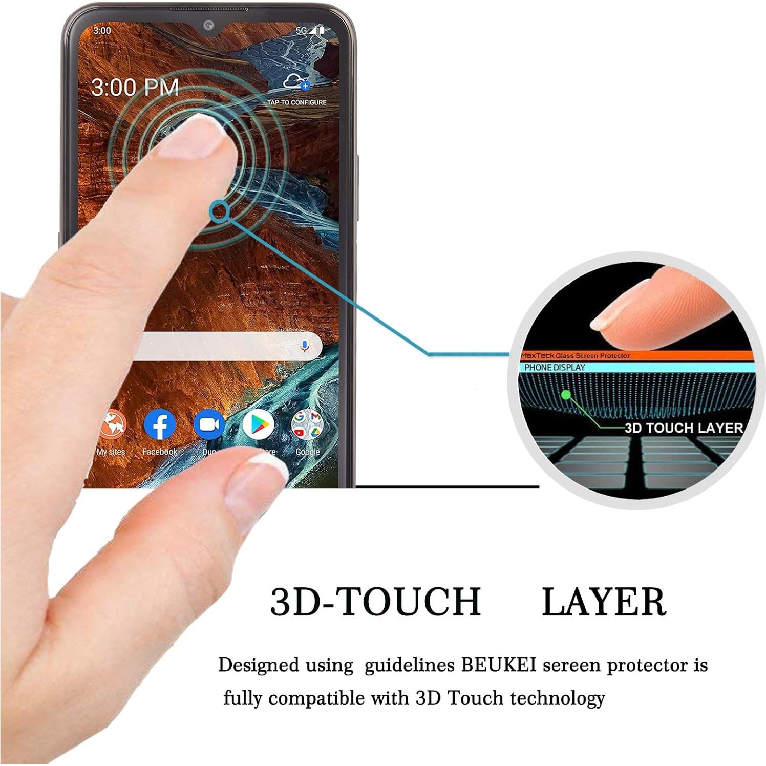 Protector de Pantalla Vidrio Templado Beukei para Nokia G300 5G - 3 Pzas