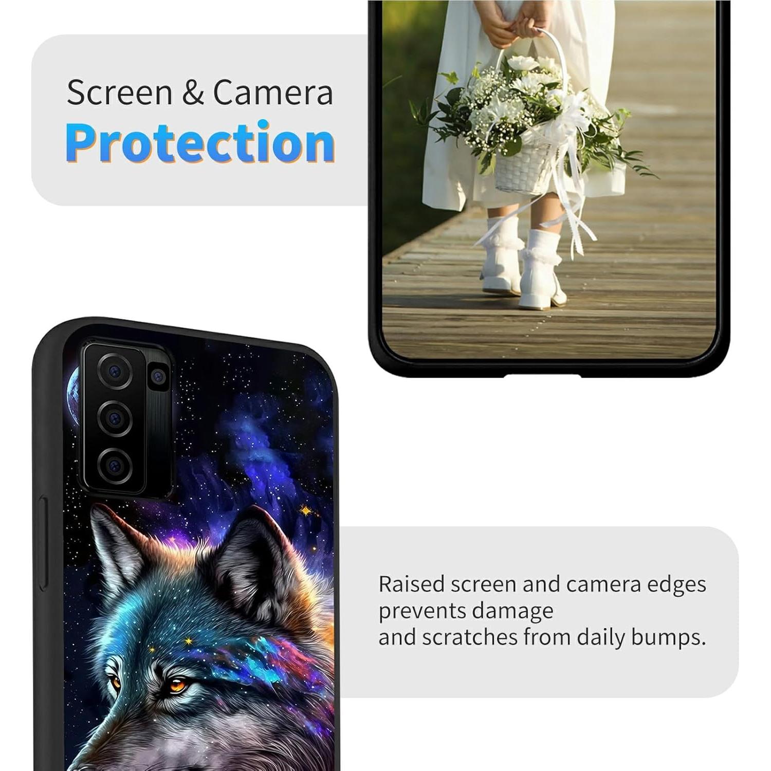 Funda TPU Suave Dikoer para Nokia C300 6.52" Lobo Lunar