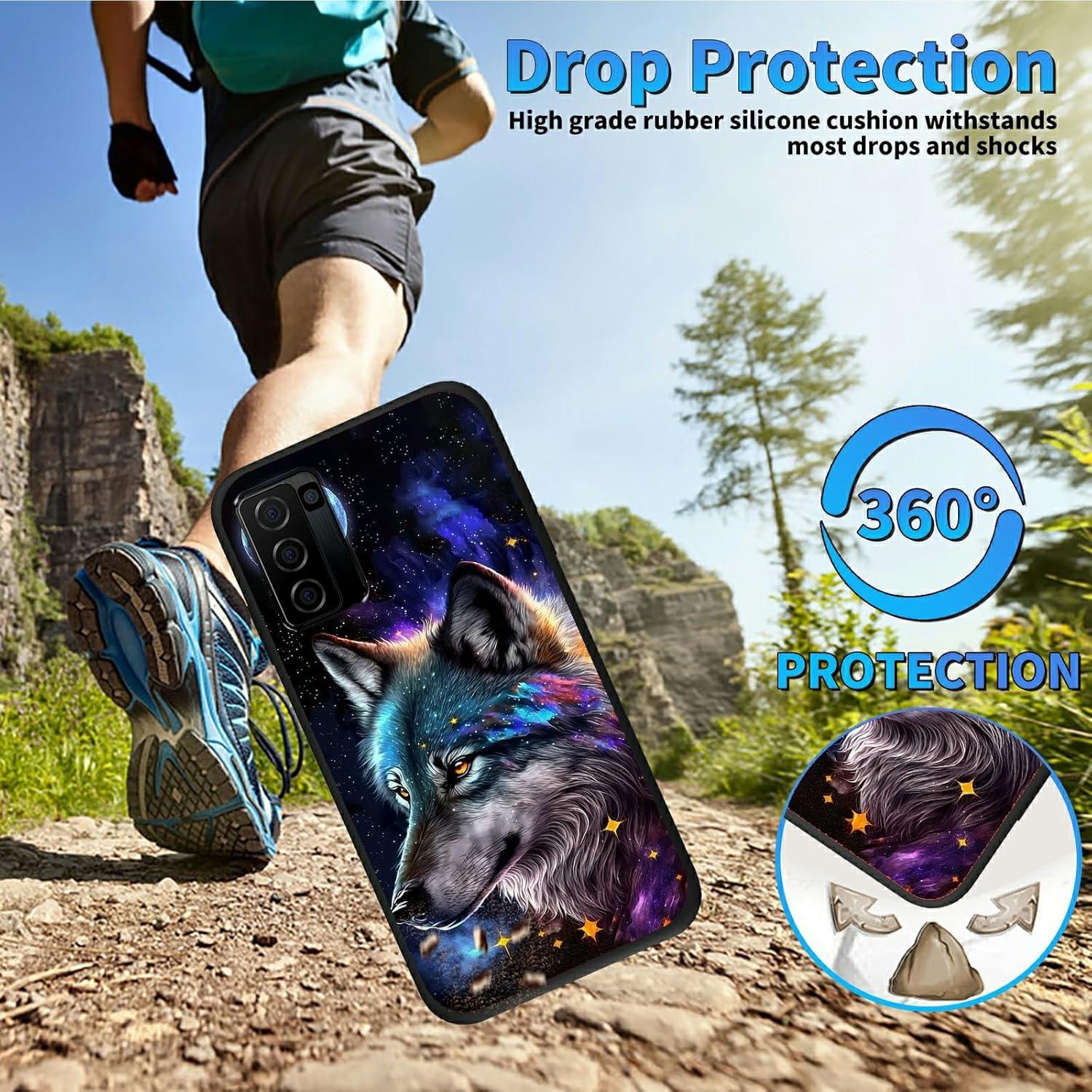 Funda TPU Suave Dikoer para Nokia C300 6.52" Lobo Lunar