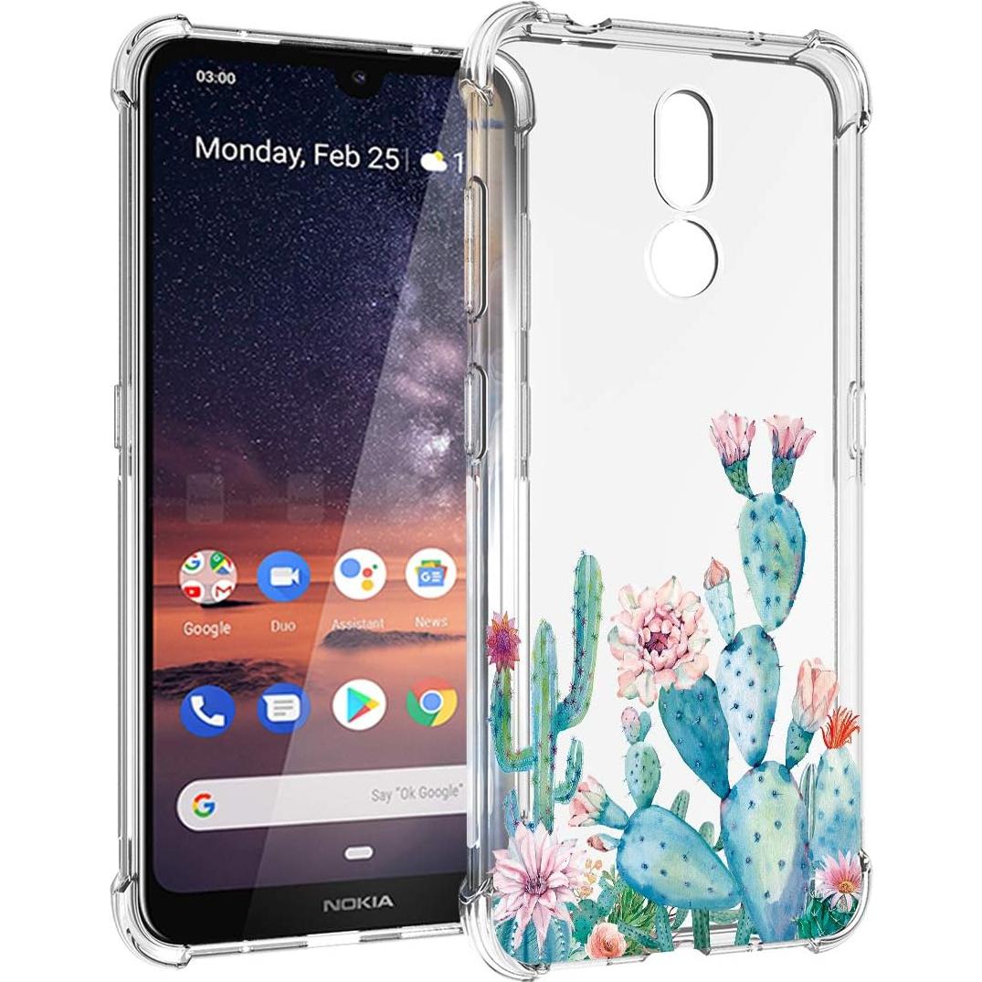 Funda TPU Transparente para Nokia 3.2 / 3V - Cactus