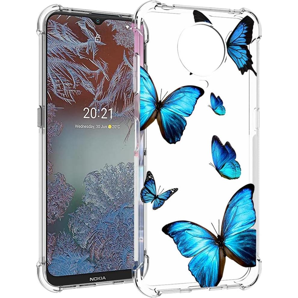 Funda Protectora Transparente TPU para Nokia G10/G20 - Mariposa