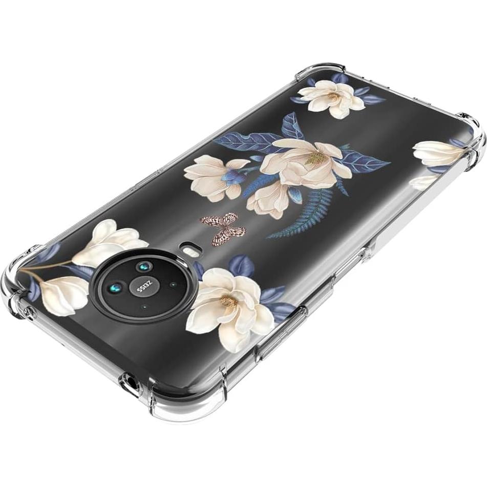 Funda TPU para Nokia G10/G20 - Floral Blanca, Ultra Delgado
