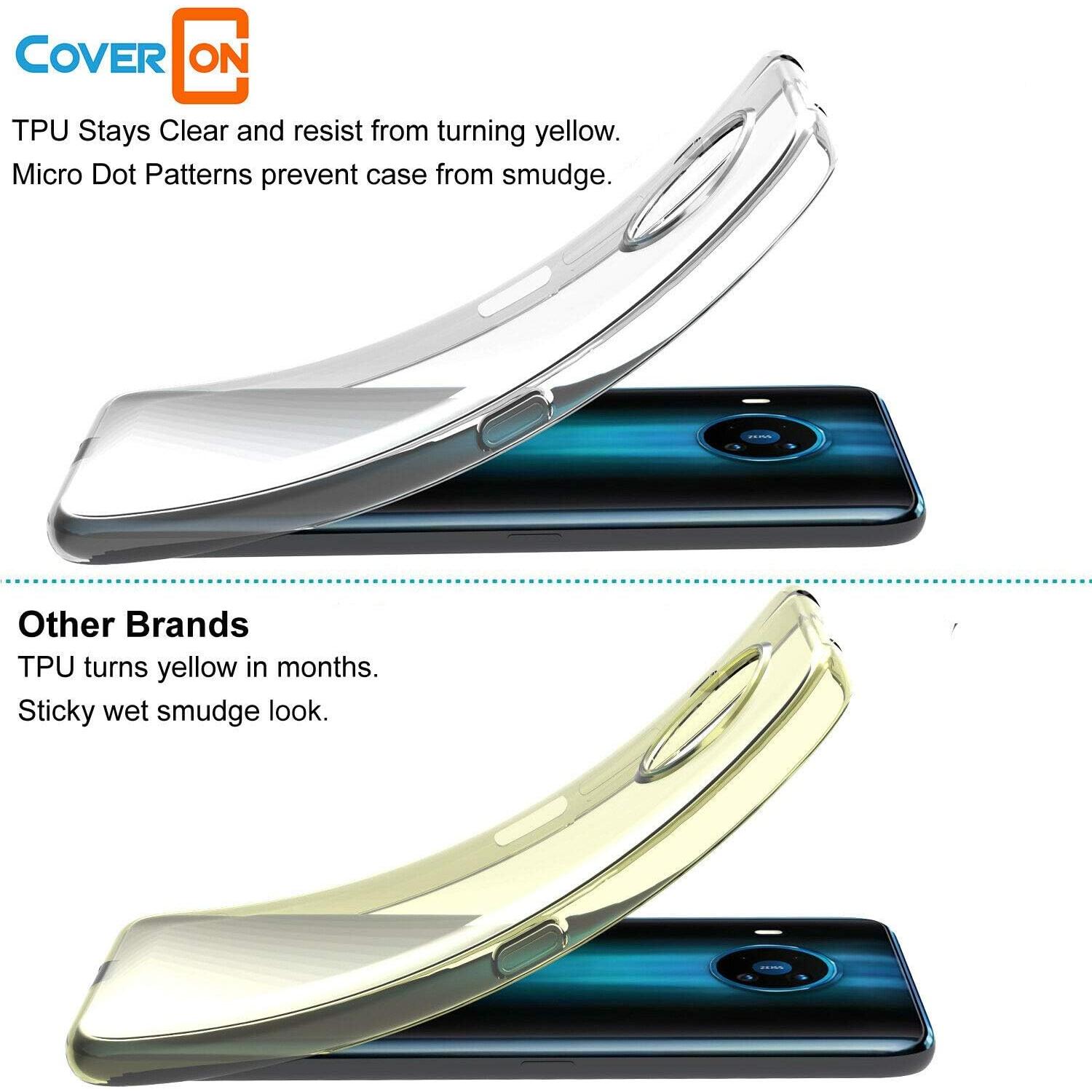 Funda Bumper KJYF para Nokia 8 V 5G UW - Transparente Rojo