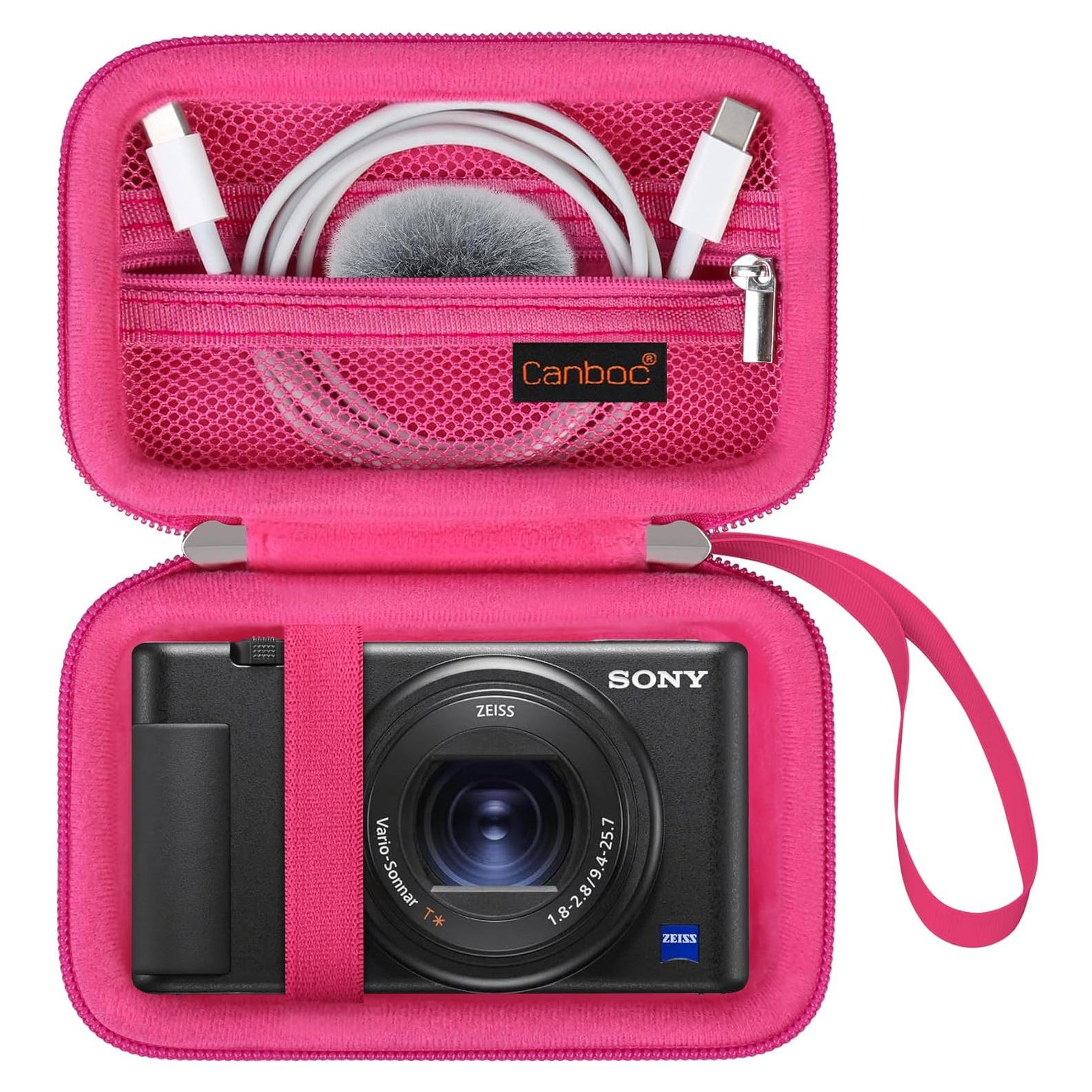 Funda Canboc para Cámara Digital Sony ZV-1/ZV-1F/ZV-1 II - Color Rojo Rosa