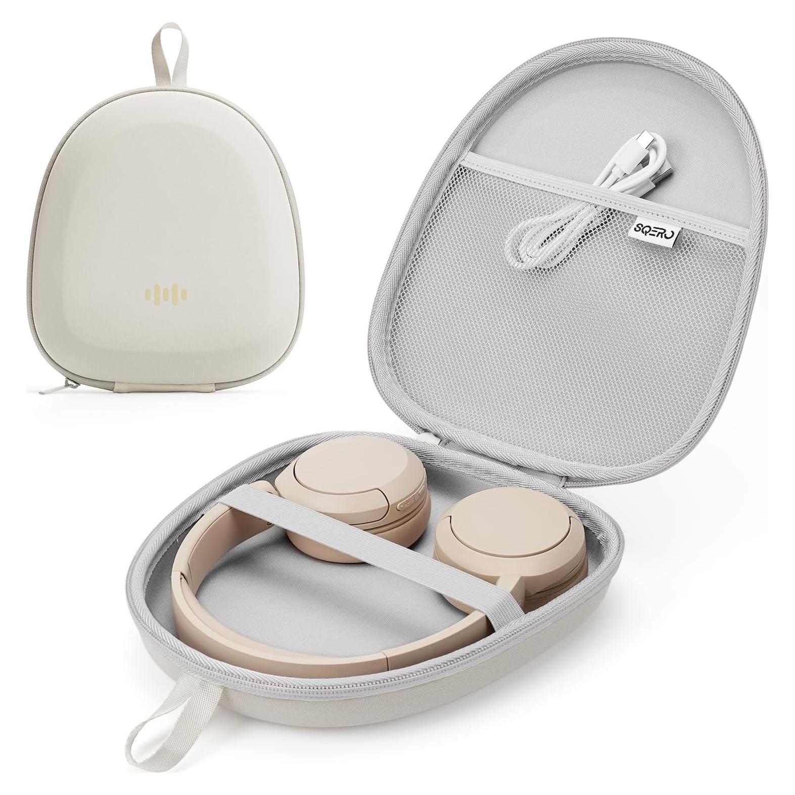 Funda Dura Superdelgada SQERO para Auriculares Diadema Beige