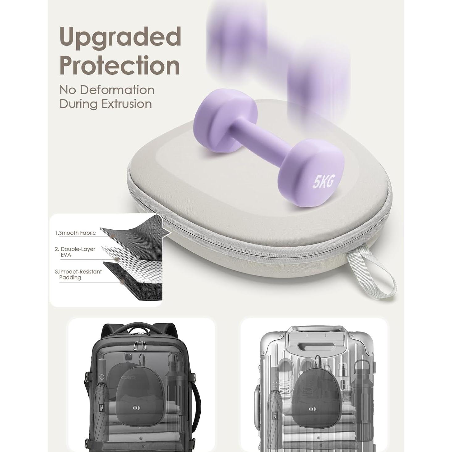 Funda Dura Superdelgada SQERO para Auriculares Diadema Beige