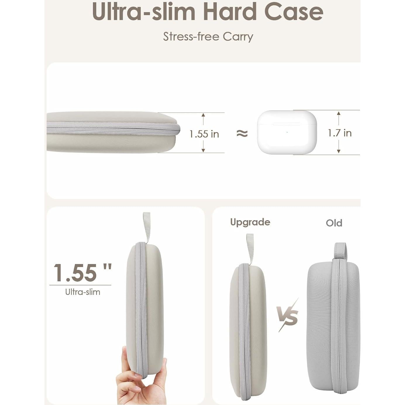 Funda Dura Superdelgada SQERO para Auriculares Diadema Beige