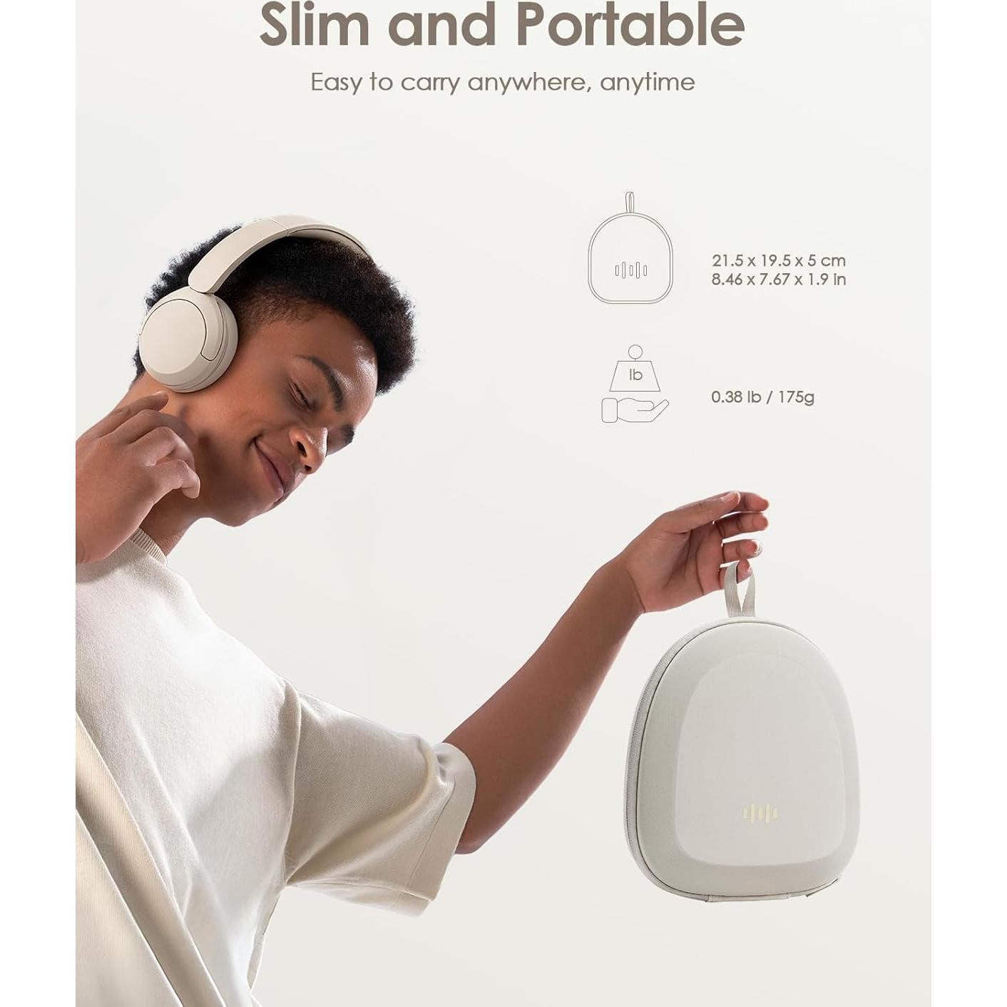 Funda Dura Superdelgada SQERO para Auriculares Diadema Beige