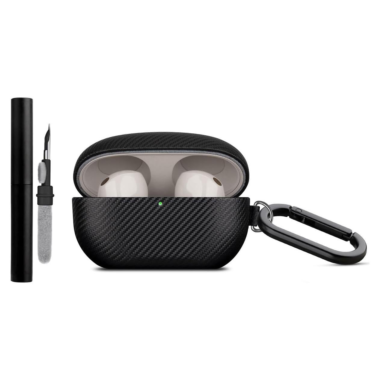 Funda de Cuero Vegano LOPIE para Sony WF-1000XM5 - Negro