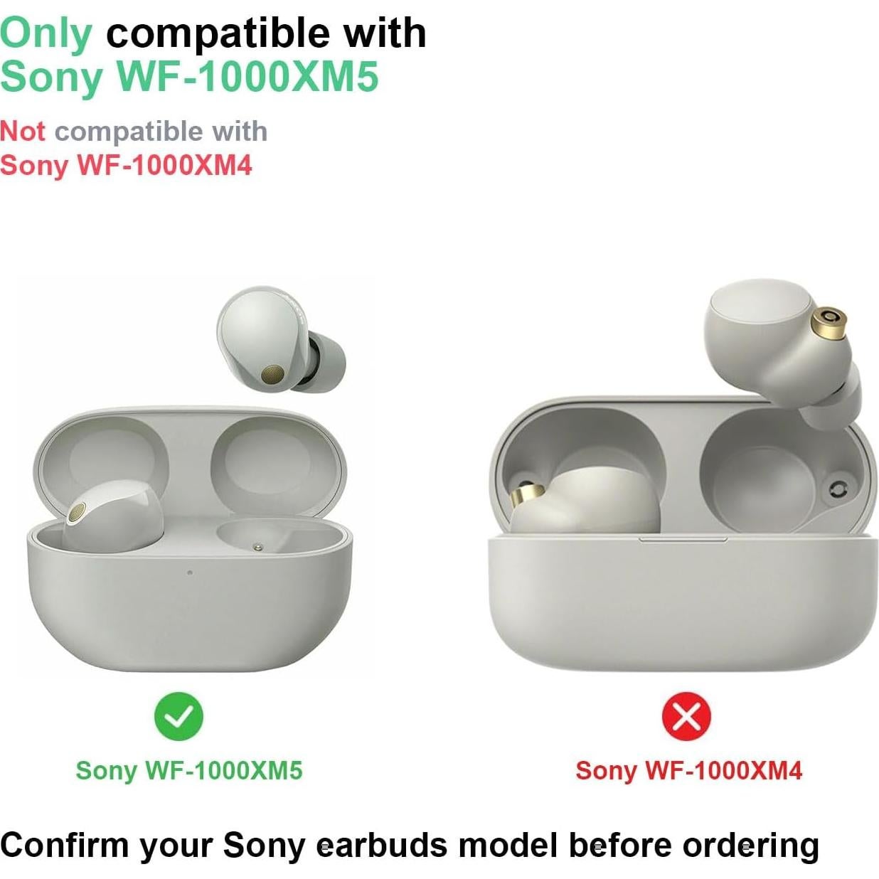 Funda de Cuero Vegano LOPIE para Sony WF-1000XM5 - Negro