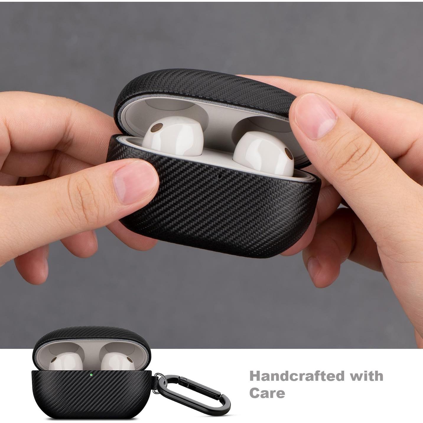 Funda de Cuero Vegano LOPIE para Sony WF-1000XM5 - Negro