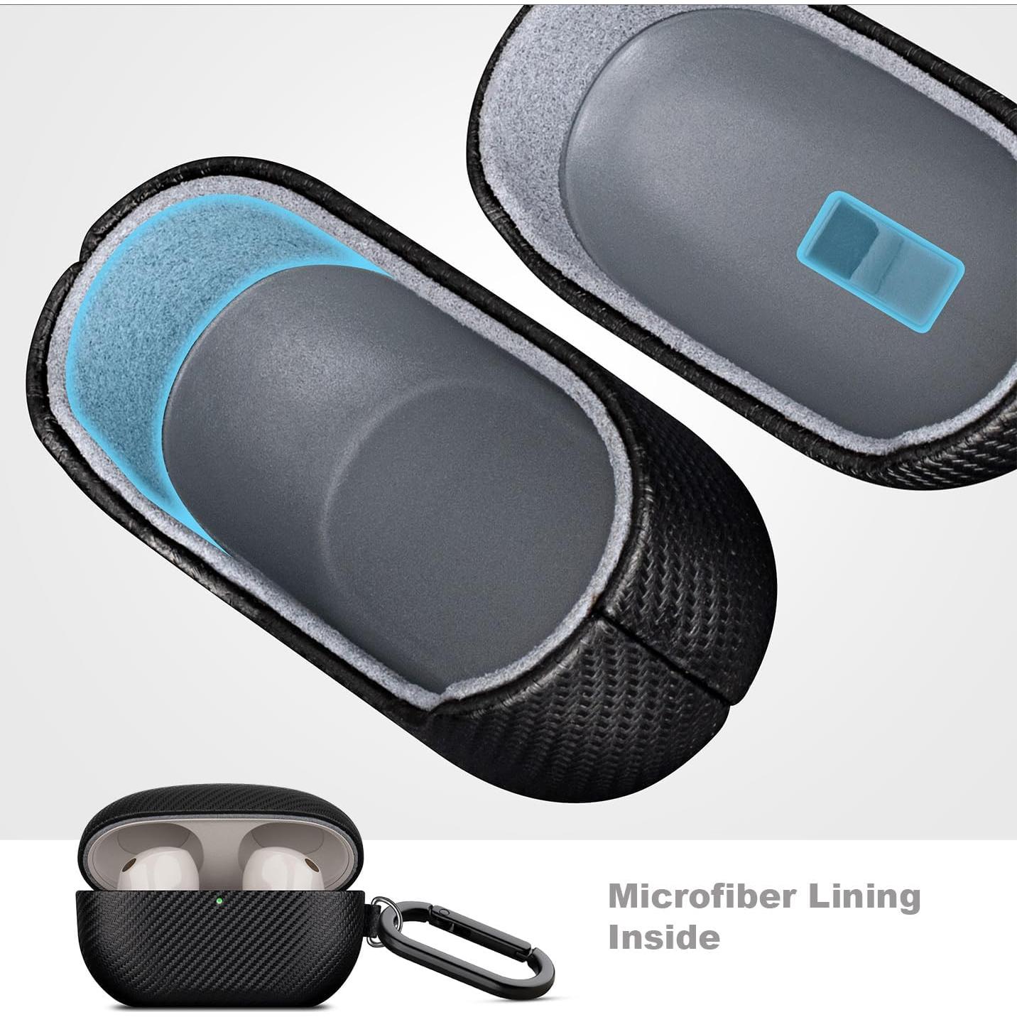 Funda de Cuero Vegano LOPIE para Sony WF-1000XM5 - Negro