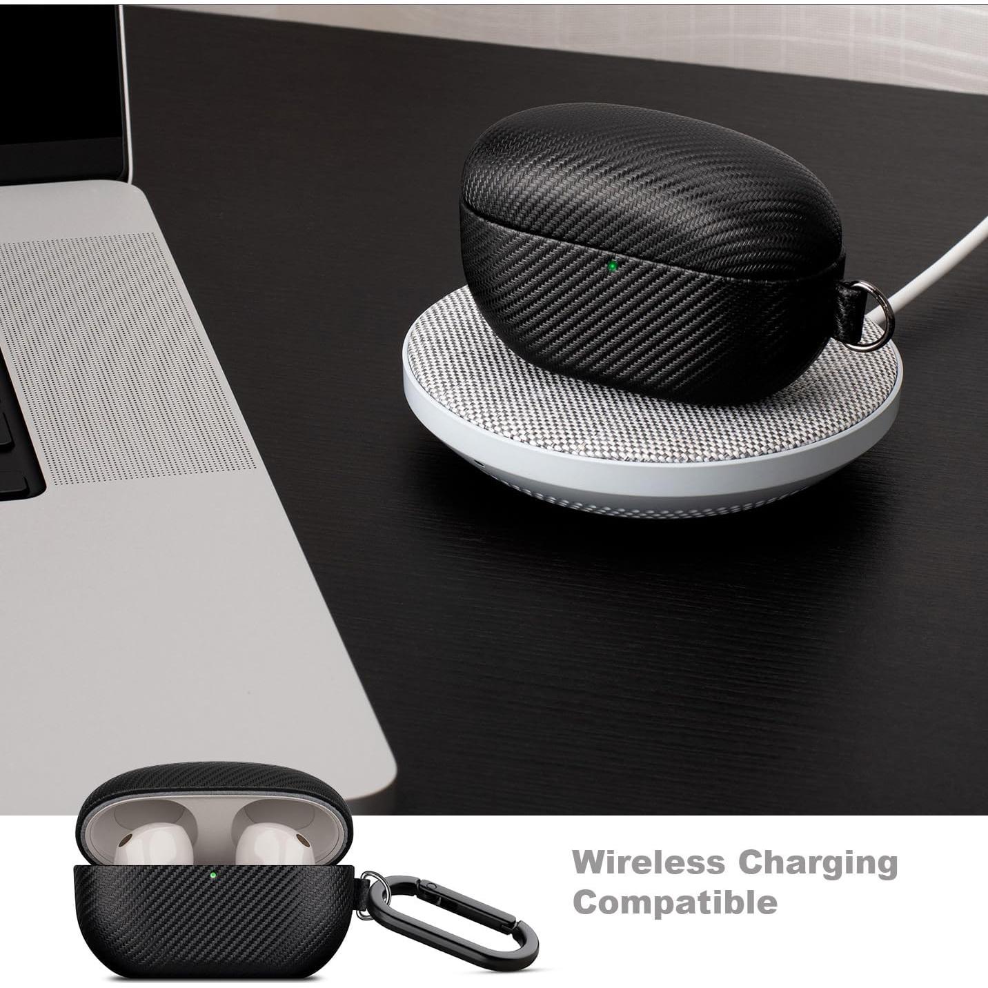 Funda de Cuero Vegano LOPIE para Sony WF-1000XM5 - Negro