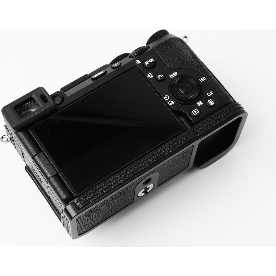 Funda de Cuero Genuino Iborrys para Cámara Sony A7C II A7CR - Negro