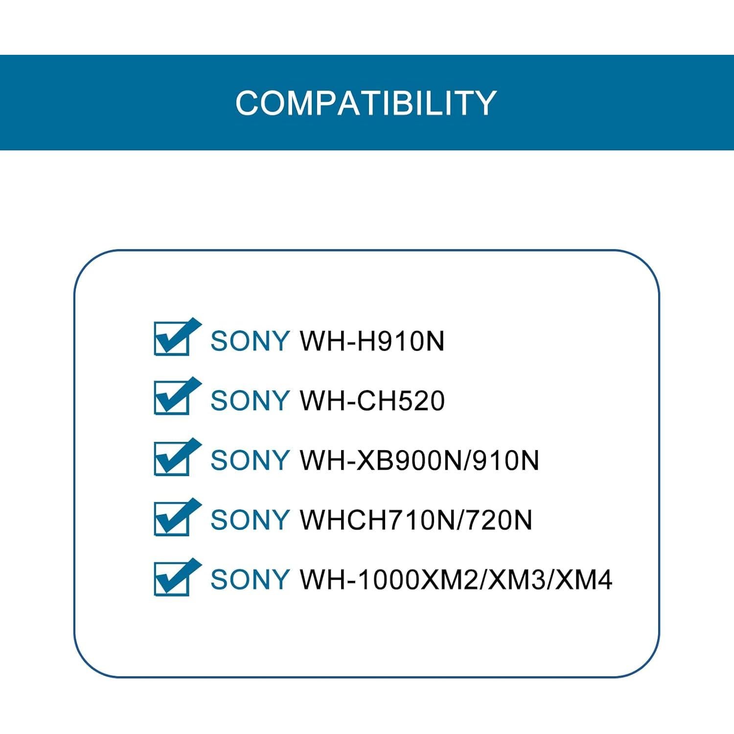 Cubierta de Banda GEVO para Auriculares Sony WH-1000XM4, Negro