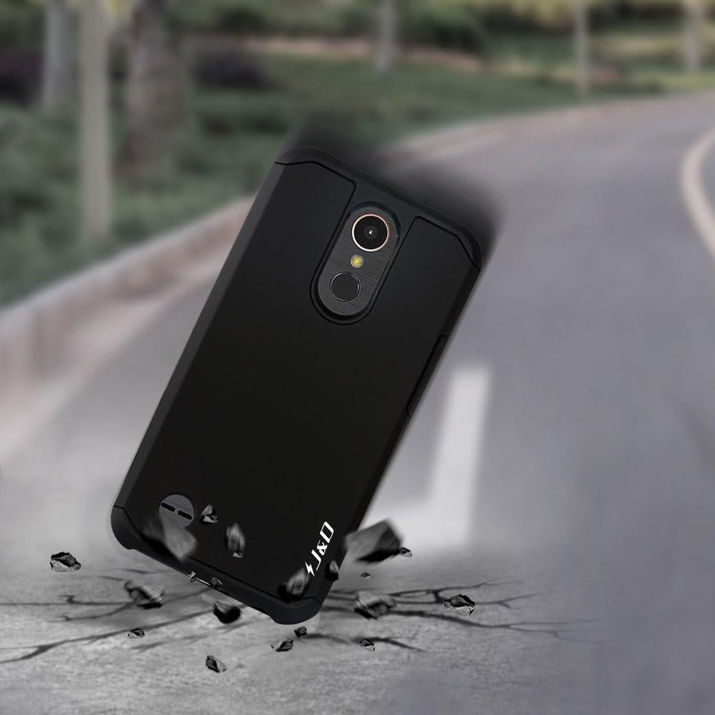 Funda Protectora Híbrida J&D para LG K20 V, K20 Plus, Negro