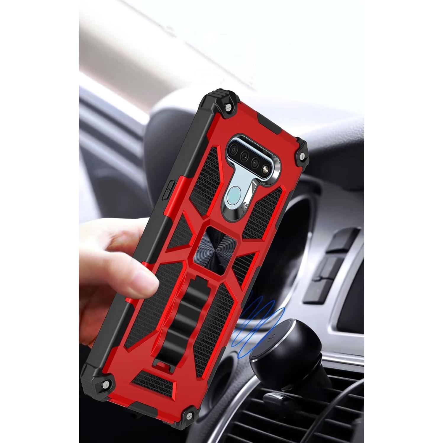 Funda híbrida Defender CELZEN para LG K51 y Reflect - ST6 Rojo